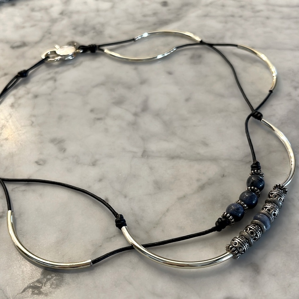 Lizzy James necklace and bracelet beaded and silver wrap - Picture 2 of 8